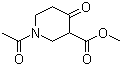 1-乙酰基-4-氧代-3-哌啶羧酸甲酯分子结构 (CAS 17038-83-4)