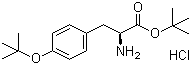 O-叔丁基-L-酪氨酸叔丁酯盐酸盐分子结构 (CAS 17083-23-7)