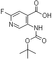 5-叔丁氧羰基氨基-2-氟异烟酸分子结构 (CAS 171178-42-0)