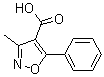 3-甲基-5-苯基异恶唑-4-羧酸分子结构 (CAS 17153-21-8)