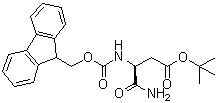 (S)-4-Amino-3-[[(9H-fluoren-9-ylmethoxy)carbonyl]amino]-4-oxobutanoic acid 1,1-dimethylethyl ester molecular structure (CAS 171778-09-9)