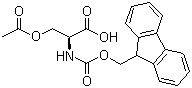 O-乙酰基-N-[(9H-芴-9-甲氧基)羰基]-L-丝氨酸分子结构 (CAS 171778-17-9)