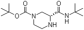 (R)-4-Boc-哌嗪-2-羧酸叔丁基酰胺分子结构 (CAS 171866-36-7)