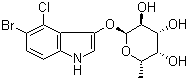 5-Bromo-4-chloro-1H-indol-3-yl 6-deoxy-alpha-L-galactopyranoside molecular structure (CAS 171869-92-4)