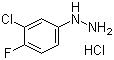 3-氯-4-氟苯肼盐酸盐分子结构 (CAS 175135-74-7)
