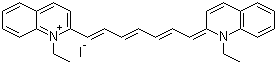 1-乙基-2-[7-(1-乙基-2(1H)-喹啉亚基)庚-1,3,5-三烯基]喹啉鎓碘化物分子结构 (CAS 17695-32-8)