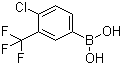 4-氯-3-(三氟甲基)苯硼酸分子结构 (CAS 176976-42-4)