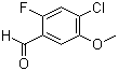 4-Chloro-2-fluoro-5-methoxybenzaldehyde molecular structure (CAS 177034-24-1)