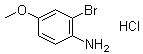 2-溴-4-甲氧基苯胺盐酸盐分子结构 (CAS 1774893-42-3)