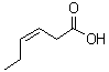 (3Z)-3-己烯酸分子结构 (CAS 1775-43-5)