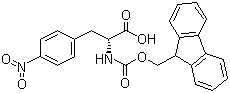 Fmoc-D-4-硝基苯丙氨酸分子结构 (CAS 177966-63-1)