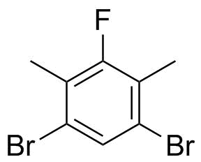1,5-二溴-3-氟-2,4-二甲基苯分子结构 (CAS 1781113-11-8)