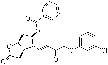 (3aR,4R,5R,6aS)-5-(Benzoyloxy)-4-[(1E)-4-(3-chlorophenoxy)-3-oxo-1-buten-1-yl]hexahydro-2H-cyclopenta[b]furan-2-one molecular structure (CAS 178454-81-4)