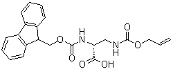N-[芴甲氧羰基]-3-[[(2-丙烯-1-基氧基)羰基]氨基]-D-丙氨酸分子结构 (CAS 178924-05-5)
