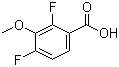2,4-二氟-3-甲氧基苯甲酸分子结构 (CAS 178974-97-5)