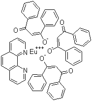 Tris(dibenzoylmethanato)(1,10-phenanthroline)europium molecular structure (CAS 17904-83-5)