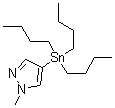1-甲基-4-(三丁基锡烷基)-1H-吡唑分子结构 (CAS 179055-21-1)