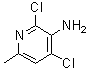 2,4-二氯-6-甲基-3-吡啶胺分子结构 (CAS 179056-98-5)
