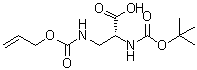 N-[(1,1-Dimethylethoxy)carbonyl]-3-[[(2-propen-1-yloxy)carbonyl]amino]-D-alanine molecular structure (CAS 179251-60-6)