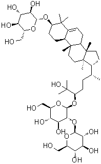 (3beta,9beta,10alpha,24R)-3-(beta-D-Glucopyranosyloxy)-25-hydroxy-9-methyl-19-norlanost-5-en-24-yl 2-O-beta-D-glucopyranosyl-beta-D-glucopyranoside molecular structure (CAS 1793003-47-0)