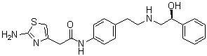 2-Amino-N-[4-[2-[[(2S)-2-hydroxy-2-phenylethyl]amino]ethyl]phenyl]-4-thiazoleacetamide molecular structure (CAS 1796931-48-0)