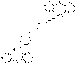 11-[4-[2-[2-(Dibenzo[b,f][1,4]thiazepin-11-yloxy)ethoxy]ethyl]-1-piperazinyl]dibenzo[b,f][1,4]thiazepine molecular structure (CAS 1800608-95-0)