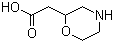 2-Morpholineacetic acid molecular structure (CAS 180863-27-8)
