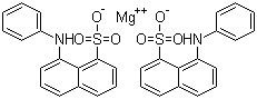 8-苯胺基-1-萘磺酸镁盐分子结构 (CAS 18108-68-4)