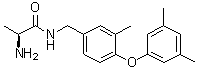 (2S)-2-氨基-N-[[4-(3,5-二甲基苯氧基)-3-甲基苯基]甲基]丙酰胺分子结构 (CAS 1821908-48-8)