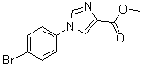 1-(4-溴苯基)-1H-咪唑-4-羧酸甲酯分子结构 (CAS 1823255-95-3)