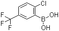 2-氯-5-三氟甲基苯硼酸分子结构 (CAS 182344-18-9)