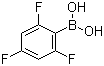 2,4,6-三氟苯硼酸分子结构 (CAS 182482-25-3)