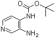 (3-氨基-4-吡啶基)氨基甲酸叔丁酯分子结构 (CAS 183311-28-6)