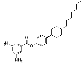 3,5-二氨基苯甲酸 4-(反式-4-庚基环己基)苯基酯分子结构 (CAS 1839538-24-7)