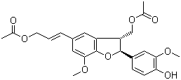 Dimeric coniferyl acetate molecular structure (CAS 184046-40-0)