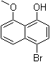 1-溴-5-甲氧基-4-萘酚分子结构 (CAS 184221-86-1)