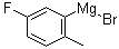 5-氟-2-甲基苯基溴化镁分子结构 (CAS 186496-59-3)
