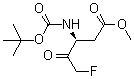 (3S)-3-[[叔丁氧羰基]氨基]-5-氟-4-氧代-戊酸甲酯分子结构 (CAS 187389-53-3)