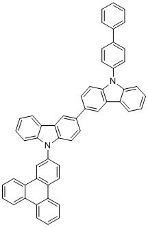 9-([1,1'-Biphenyl]-4-yl)-9'-(triphenylen-2-yl)-9H,9'H-3,3'-bicarbazole molecular structure (CAS 1888438-11-6)