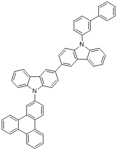 9-[1,1'-Biphenyl]-3-YL-9'-(2-triphenylenyl)-3,3'-BI-9H-carbazole molecular structure (CAS 1888438-12-7)
