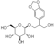 2-(1,3-Benzodioxol-5-yl)-3-hydroxypropyl beta-D-glucopyranoside molecular structure (CAS 188894-19-1)