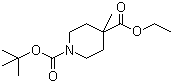 N-Boc-4-甲基-4-哌啶甲酸乙酯分子结构 (CAS 189442-87-3)
