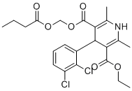 CAS # 1898262-47-9, Clevidipine Butyrate Impurity 16, 3-((Butyryloxy)methyl) 5-ethyl 4-(2,3-dichlorophenyl)-2,6-dimethyl-1,4-dihydropyridine-3,5-dicarboxylate