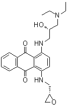 1-[[(2S)-3-(二乙基氨基)-2-羟基丙基]氨基]-4-[[(2S)-2-环氧乙烷基甲基]氨基]-9,10-蒽醌分子结构 (CAS 1909226-00-1)