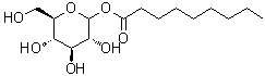 D-吡喃葡萄糖 1-壬酸酯分子结构 (CAS 191039-78-8)