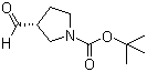 (3R)-3-甲酰基-1-吡咯烷甲酸叔丁酯分子结构 (CAS 191347-94-1)