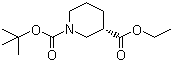 (S)-N-Boc-哌啶-3-甲酸乙酯分子结构 (CAS 191599-51-6)
