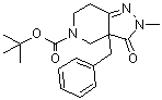 2,3,3a,4,6,7-Hexahydro-2-methyl-3-oxo-3a-(phenylmethyl)-5H-pyrazolo[4,3-c]pyridine-5-carboxylic acid 1,1-dimethylethyl ester molecular structure (CAS 193274-02-1)