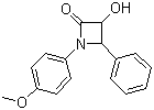 3-羟基-1-(4-甲氧基苯基)-4-苯基氮杂环丁-2-酮分子结构 (CAS 194234-97-4)