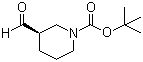 (R)-1-(叔丁氧羰基)-3-哌啶甲醛分子结构 (CAS 194726-46-0)